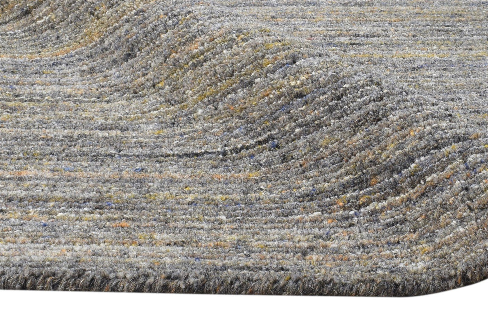 Wool Brown Rug 2' X 3' Modern Handloom Scandinavian Solid Small Carpet 7865133793429