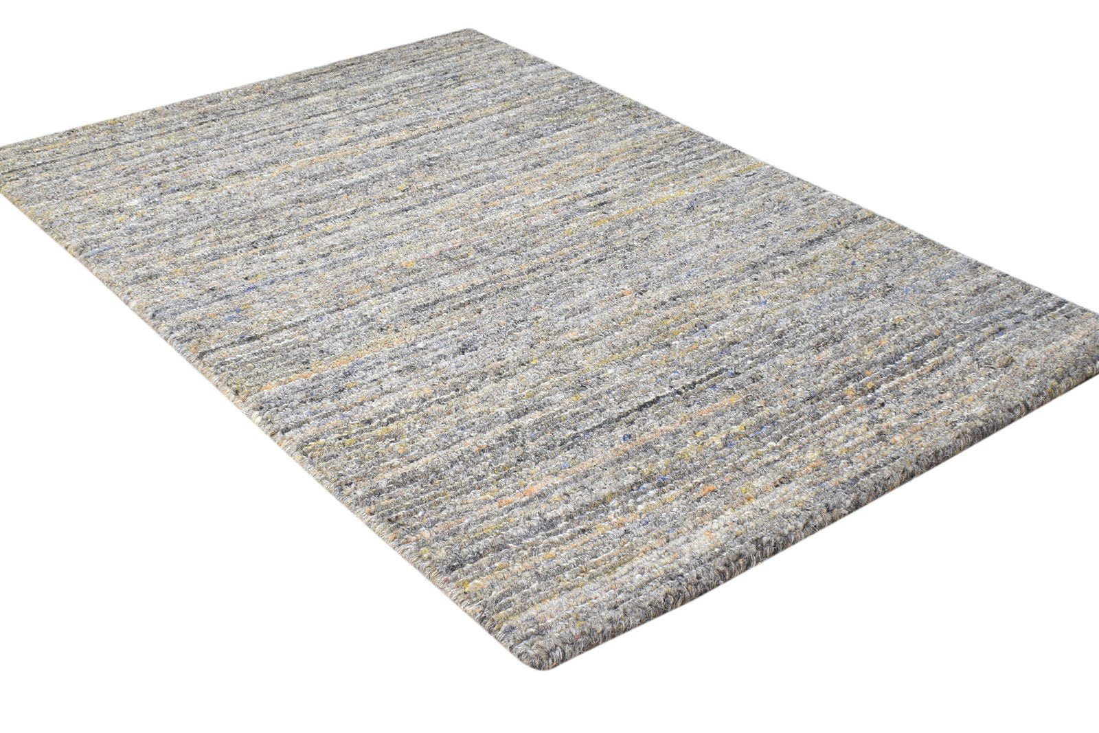 Wool Brown Rug 2' X 3' Modern Handloom Scandinavian Solid Small Carpet 7865133793429