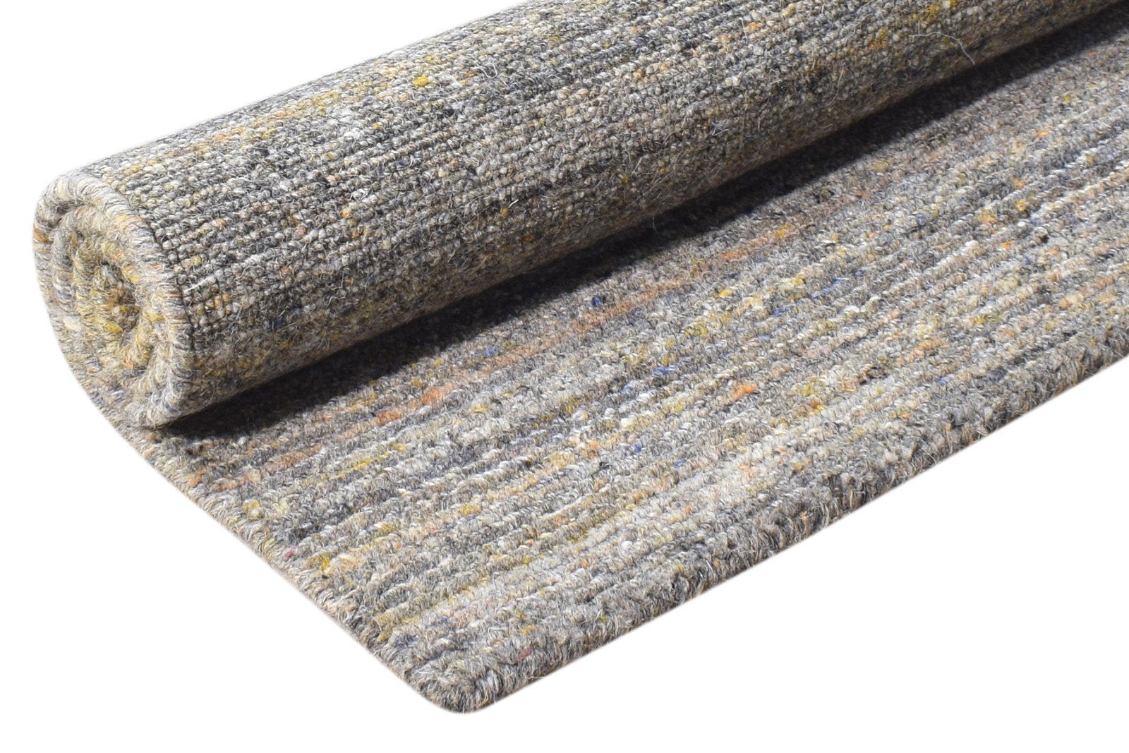 Wool Brown Rug 2' X 3' Modern Handloom Scandinavian Solid Small Carpet 7865133793429