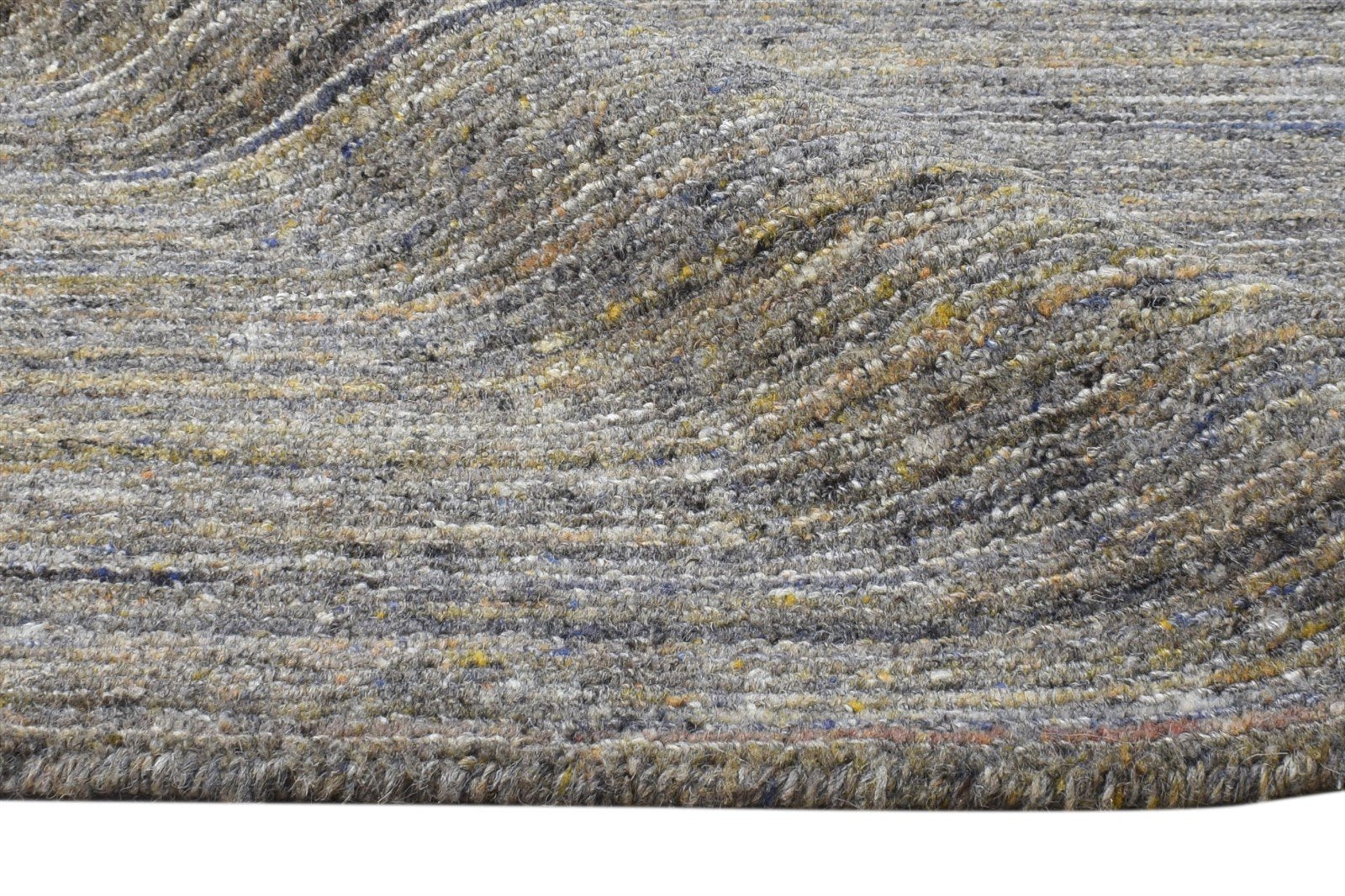 Wool Brown Rug 2' X 3' Modern Handloom Scandinavian Solid Small Carpet 7865135562901