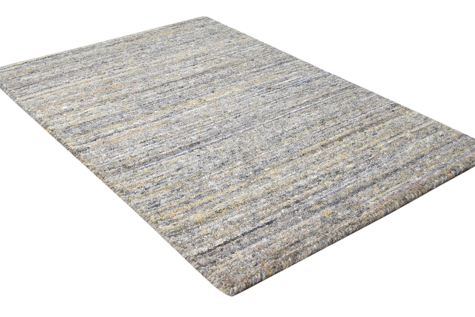 Wool Brown Rug 2' X 3' Modern Handloom Scandinavian Solid Small Carpet 7865135562901
