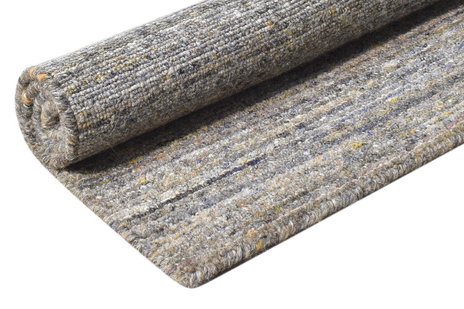 Wool Brown Rug 2' X 3' Modern Handloom Scandinavian Solid Small Carpet 7865135562901