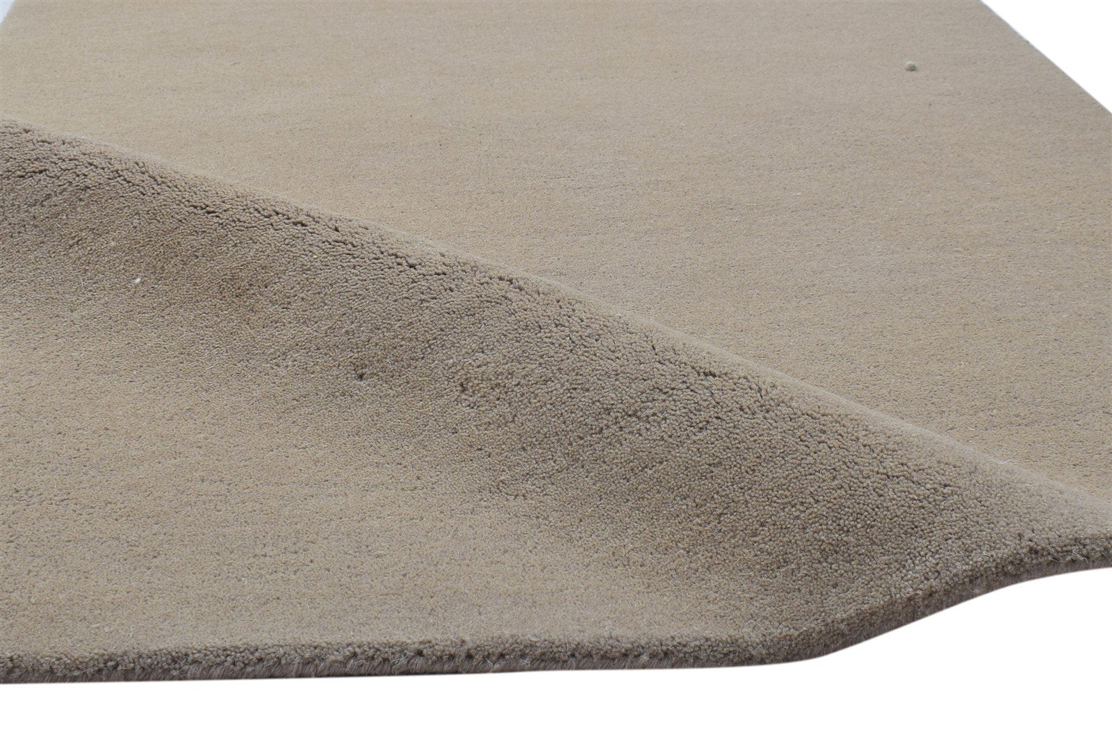 Wool Brown Rug 3' X 5' Modern Hand Tufted Scandinavian Solid Room Size Carpet 7864310235285