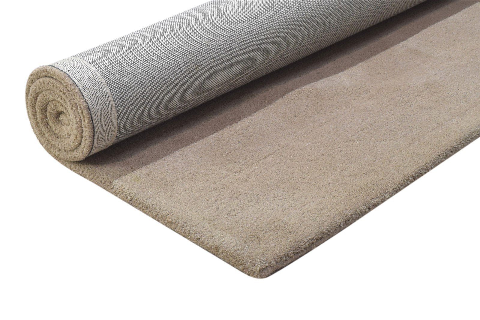 Wool Brown Rug 3' X 5' Modern Hand Tufted Scandinavian Solid Room Size Carpet 7864310726805