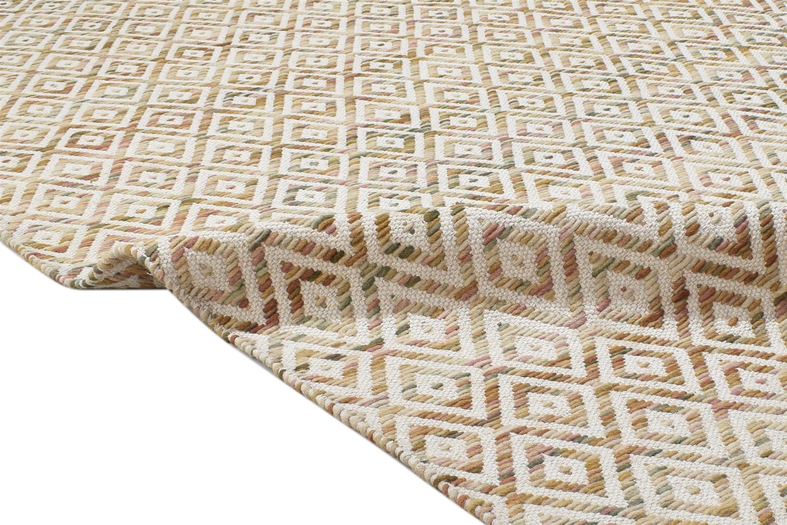 Phelia Wool Brown Rug 5' X 8' Modern Dhurrie Moroccan Geometric 7864150392981