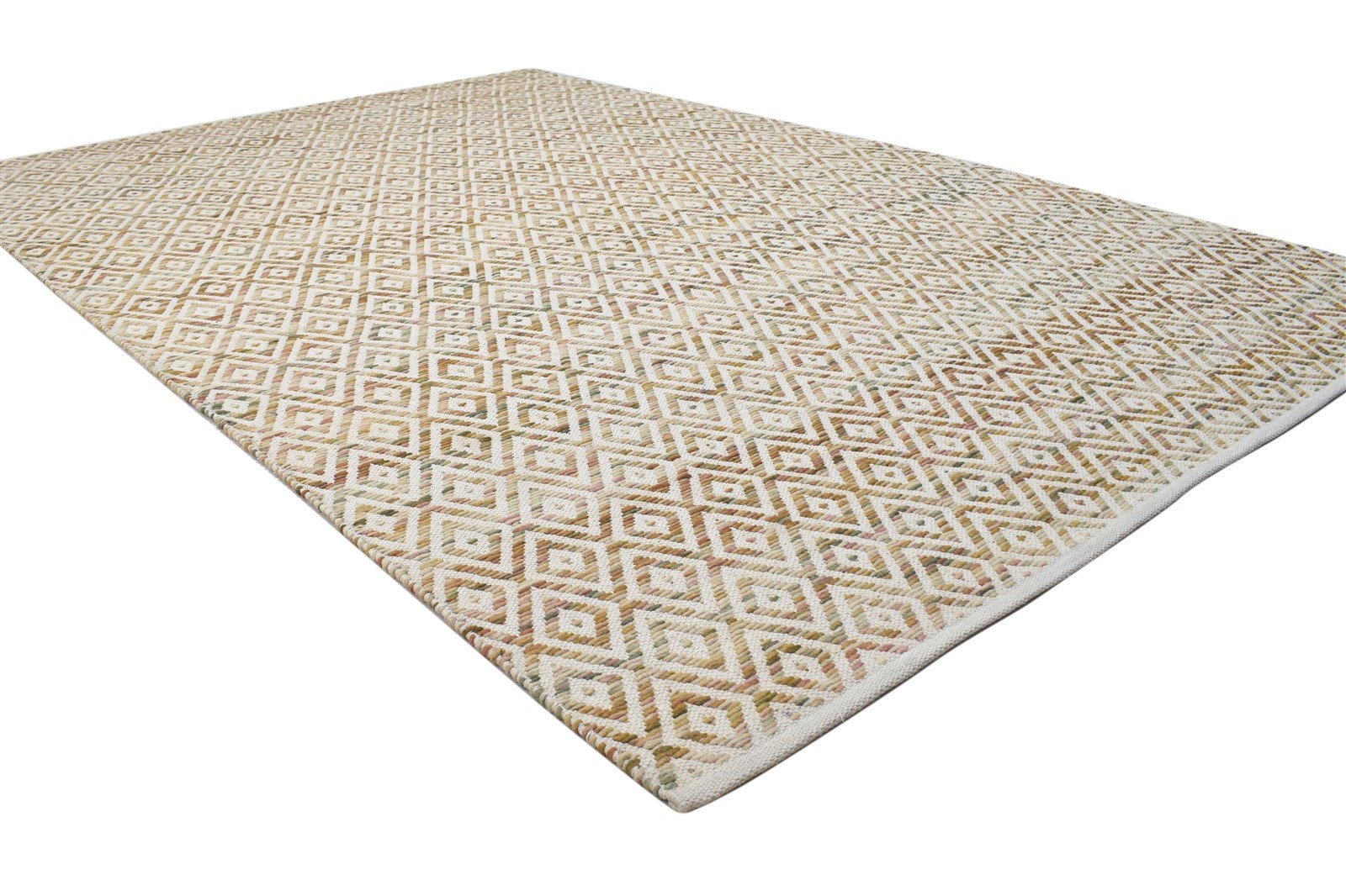 Phelia Wool Brown Rug 5' X 8' Modern Dhurrie Moroccan Geometric 7864150392981