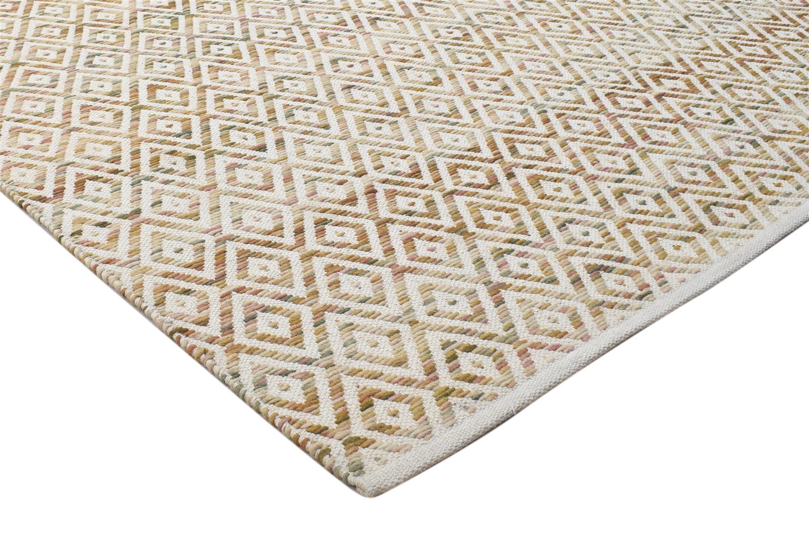 Phelia Wool Brown Rug 5' X 8' Modern Dhurrie Moroccan Geometric 7864150392981
