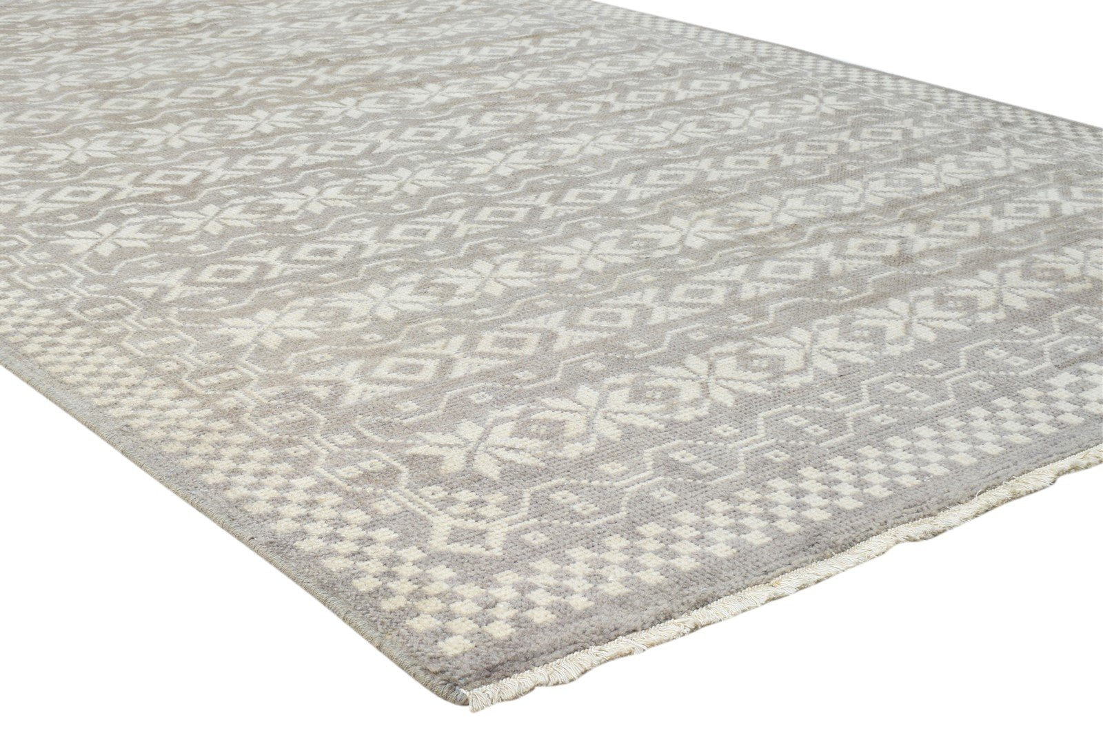 Wool Brown Rug 5' X 8' Modern Hand Knotted Scandinavian Floral Room Size Carpet 7860676722837