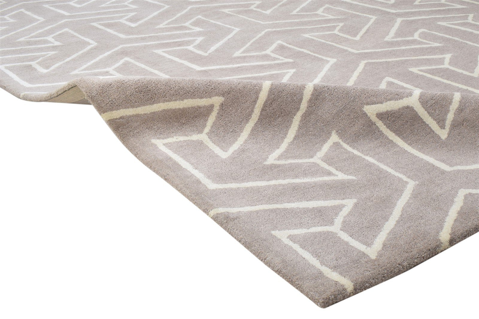 Mabel Wool Brown Rug 5' X 8' Modern Hand Tufted Indian Arrow 7864279105685