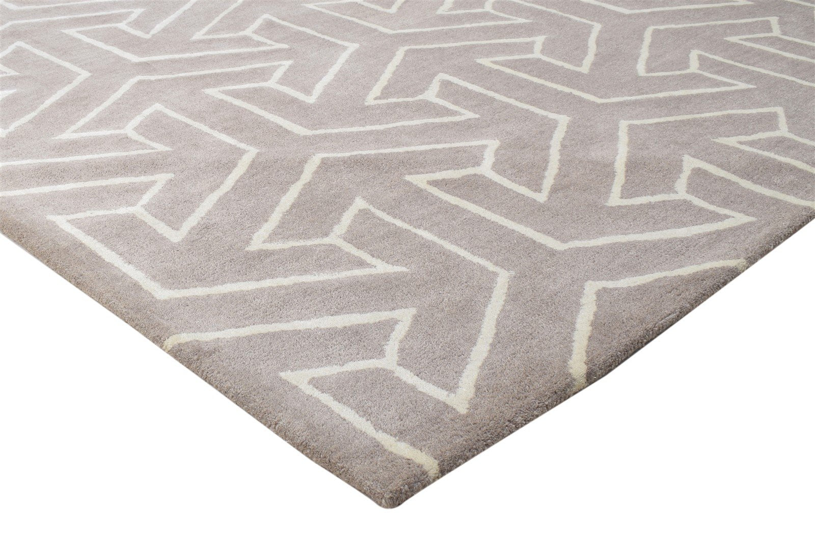 Mabel Wool Brown Rug 5' X 8' Modern Hand Tufted Indian Arrow 7864279105685