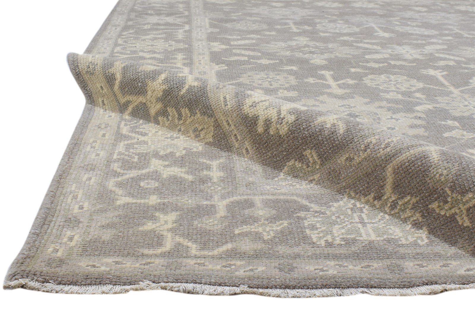 Wool Brown Rug 6' X 9' Persian Hand Knotted Oushak Oriental Room Size Carpet 7860689928341