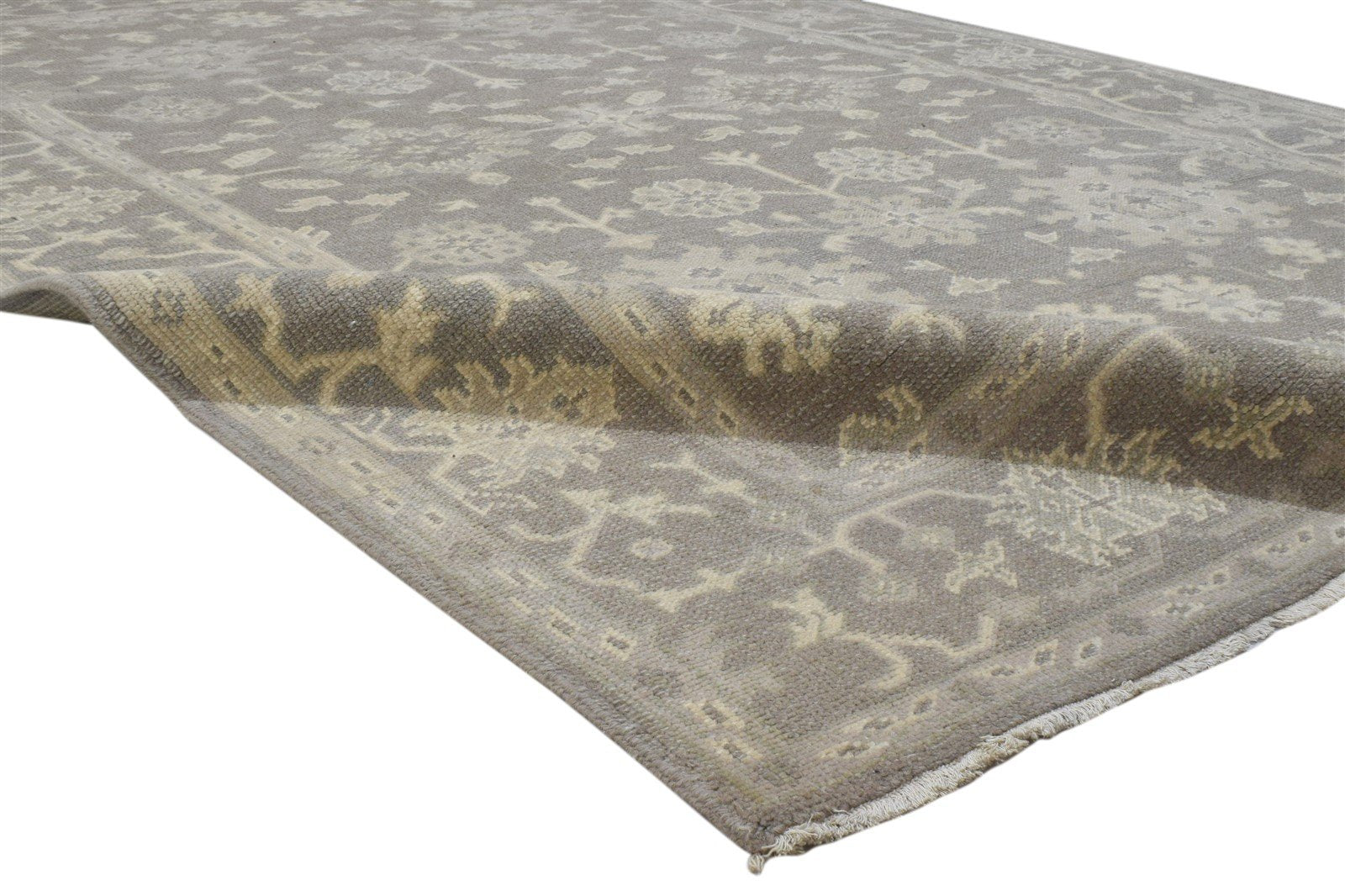 Wool Brown Rug 6' X 9' Persian Hand Knotted Oushak Oriental Room Size Carpet 7860689928341