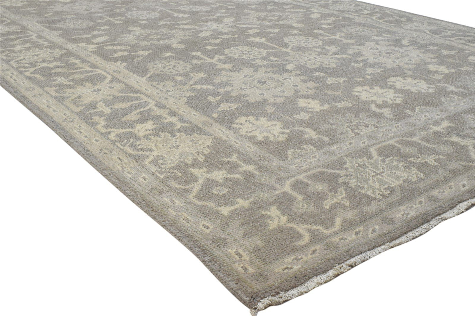 Wool Brown Rug 6' X 9' Persian Hand Knotted Oushak Oriental Room Size Carpet 7860689928341