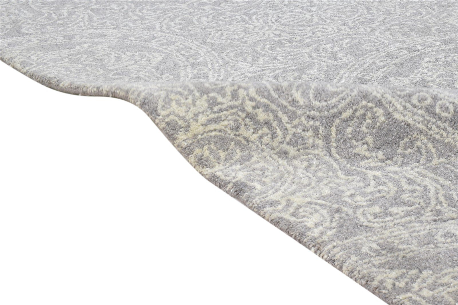 Wool Brown Rug 7' X 10' Modern Hand Tufted French Floral Large Carpet 7864816533653