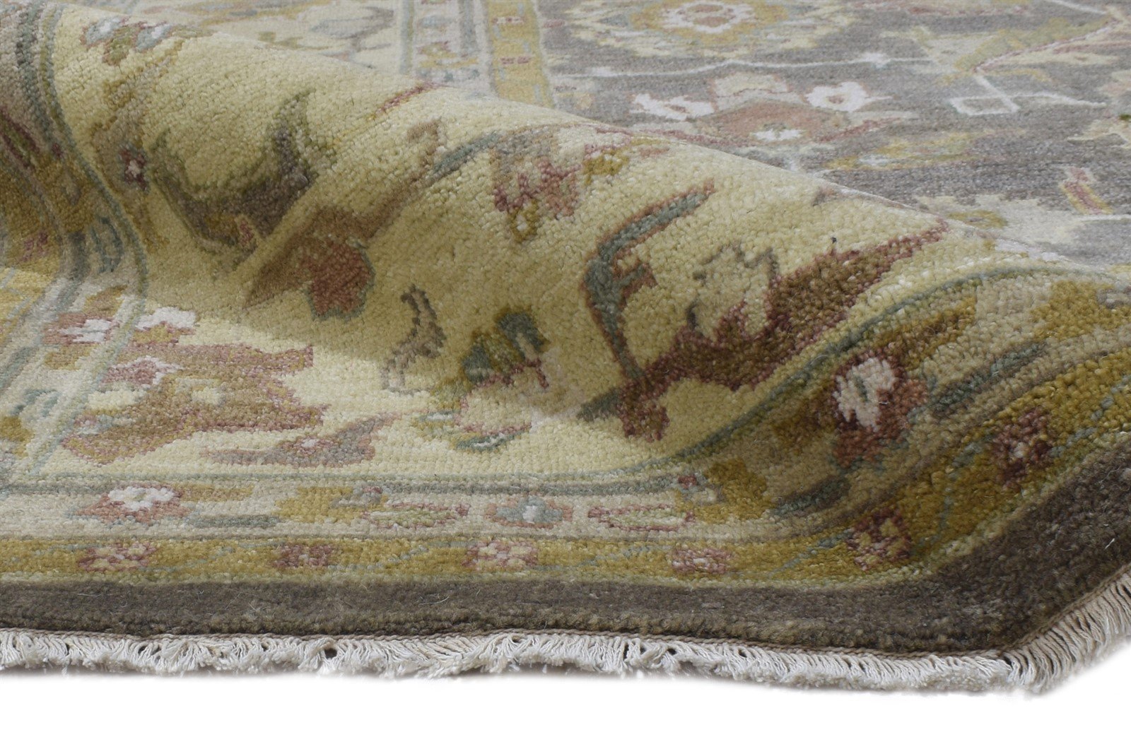 Wool Brown Rug 8' X 10' Persian Hand Knotted Oushak Oriental Large Carpet 7864497930389