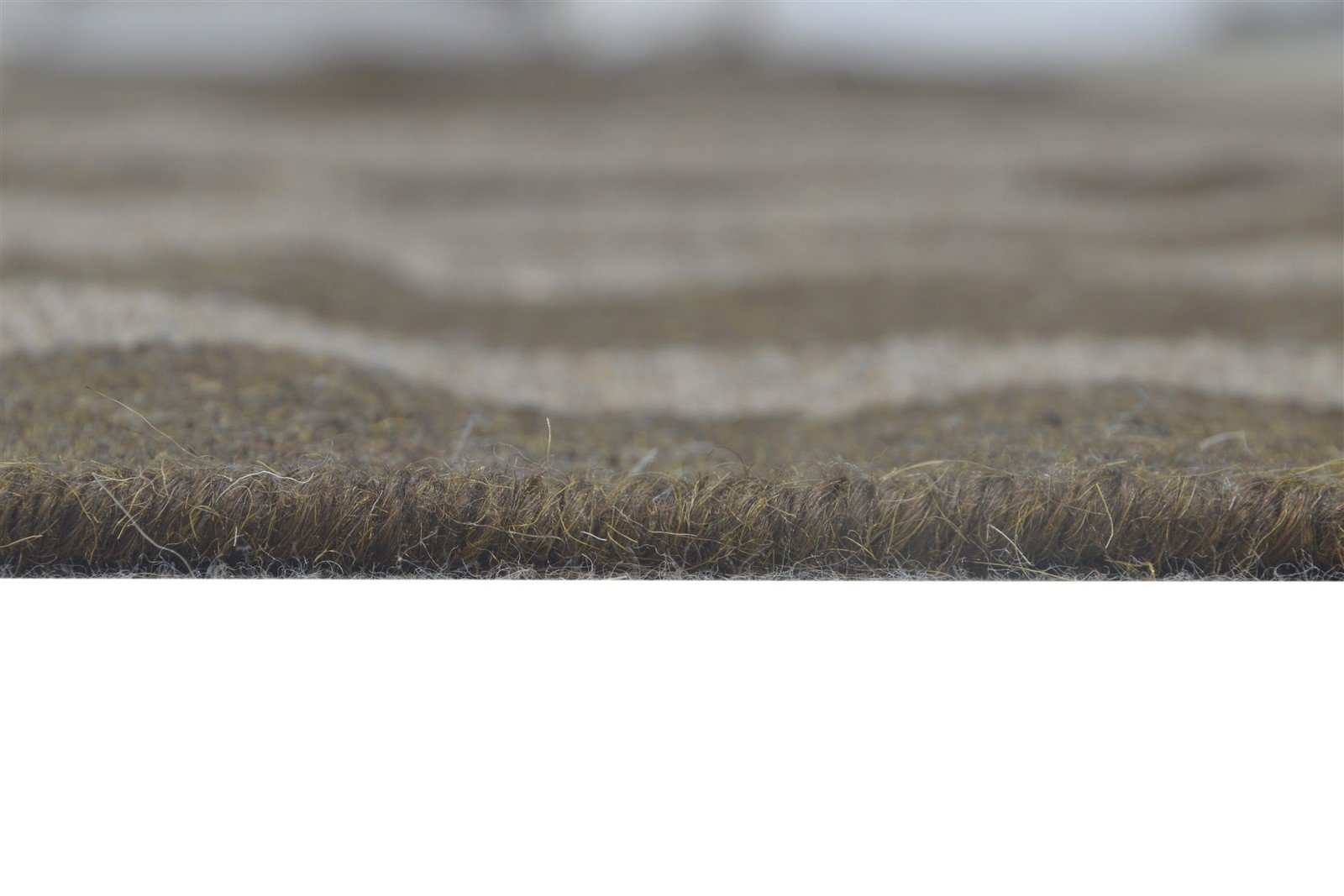 Wool Brown Rug 8' X 11' Modern Dhurrie Scandinavian Striped Large Carpet 7865188876437