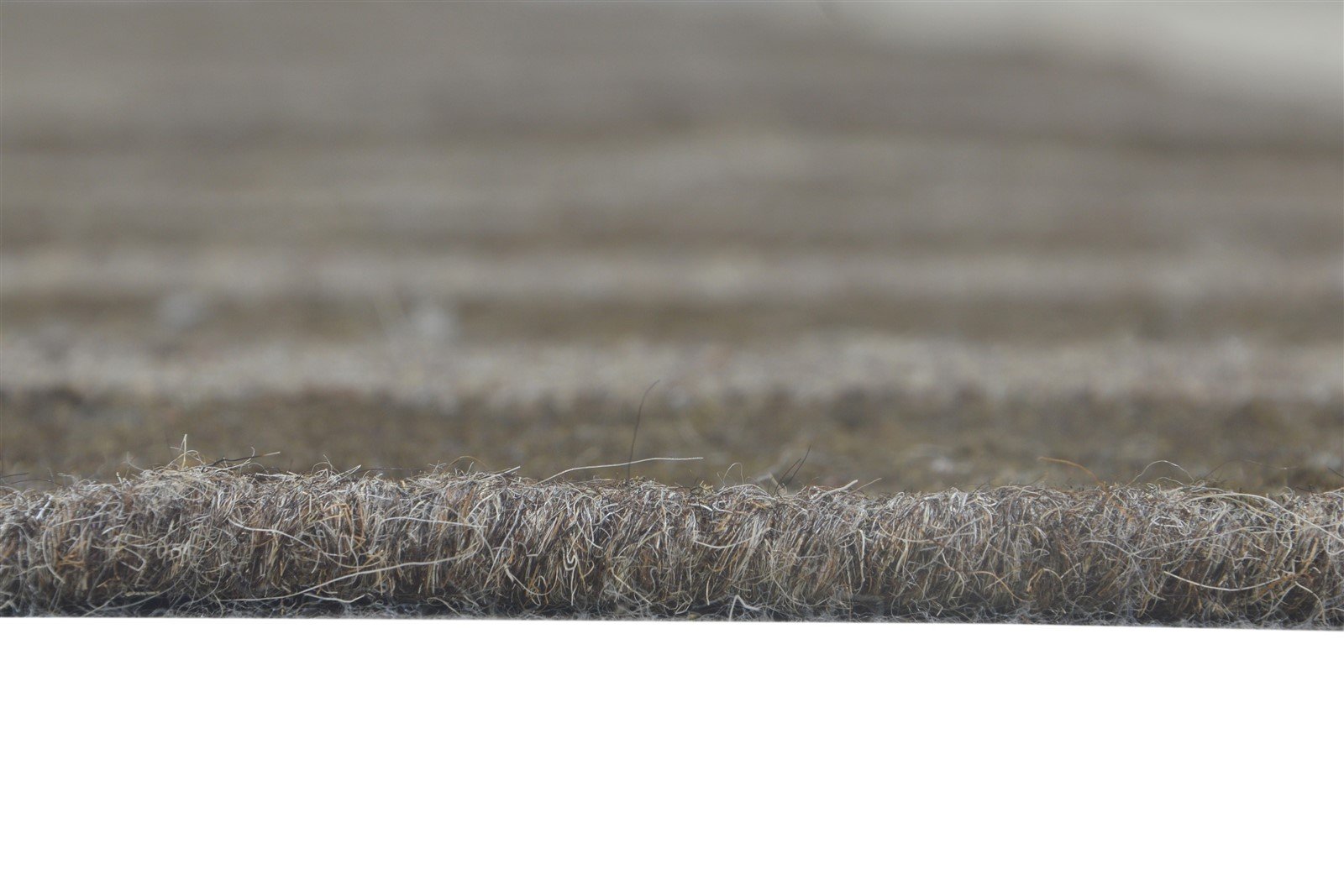 Wool Brown Rug 9' X 11' Modern Dhurrie Scandinavian Striped Large Carpet 7865186943125