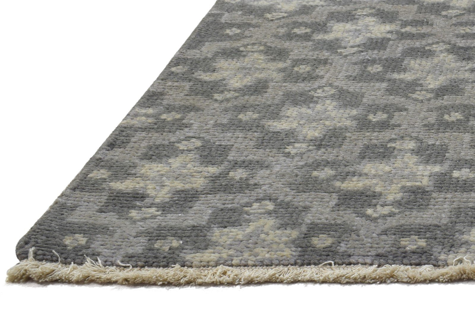 Wool Charcoal Rug 2' X 2' Modern Hand Knotted Moroccan Oriental Small Carpet 7864849596565