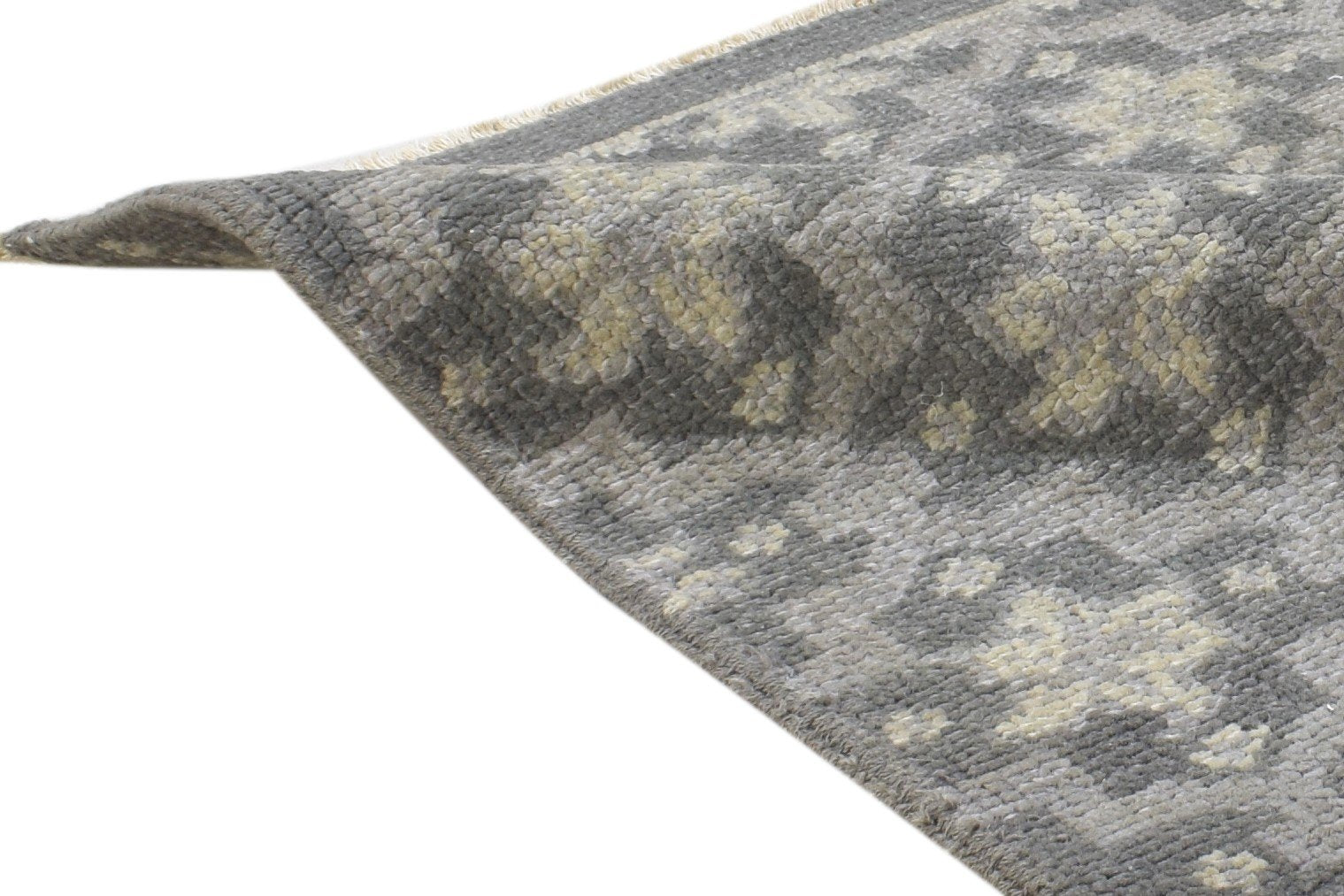 Wool Charcoal Rug 2' X 2' Modern Hand Knotted Moroccan Oriental Small Carpet 7864849596565