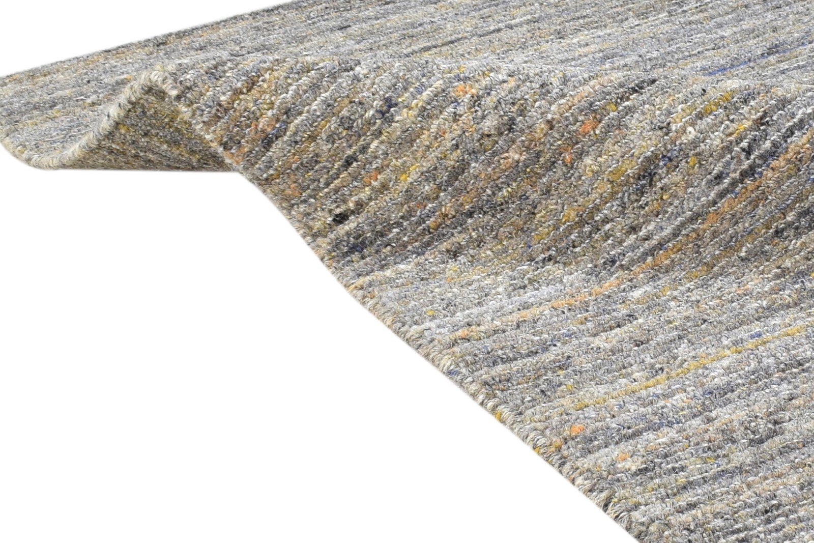 Wool Charcoal Rug 2' X 3' Modern Handloom Scandinavian Solid Small Carpet 7865138151573