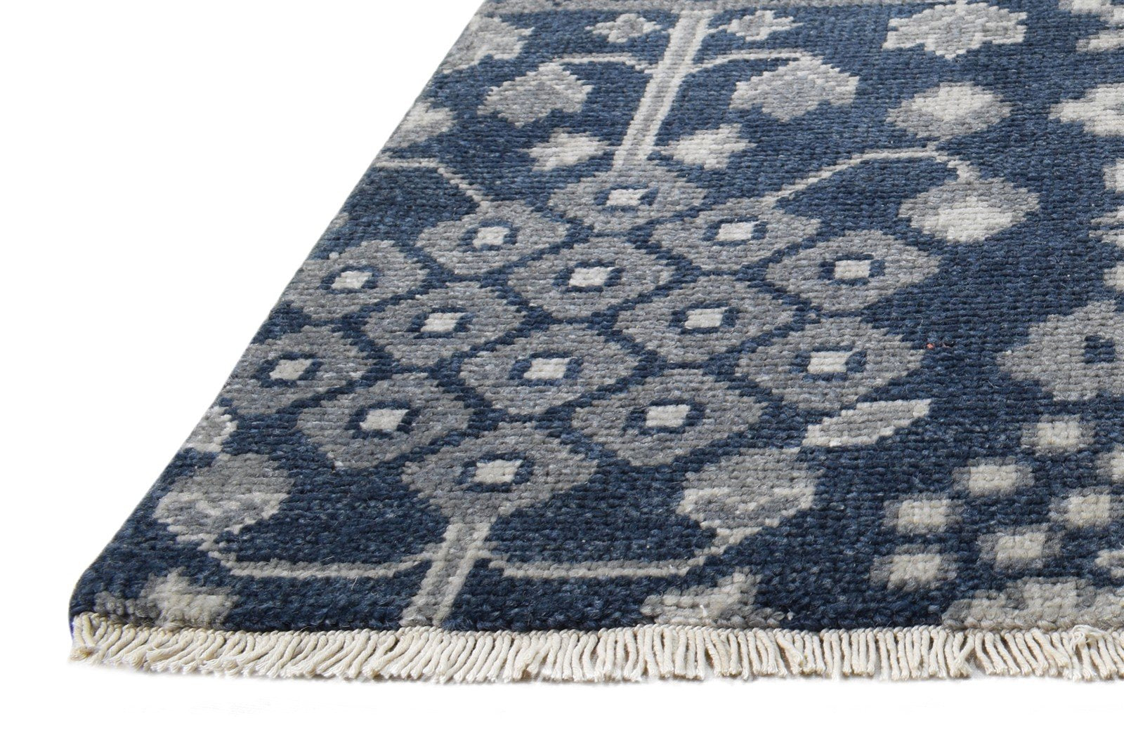 Wool Charcoal Rug 2X2 Persian Hand Knotted Sarouk-Indian Oriental Small Carpet 7865161547925