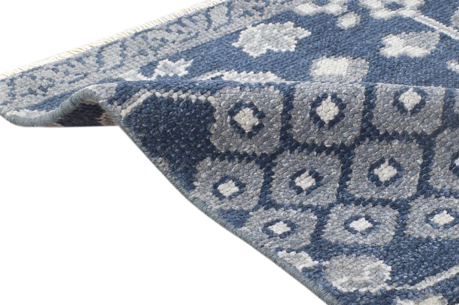 Wool Charcoal Rug 2X2 Persian Hand Knotted Sarouk-Indian Oriental Small Carpet 7865161547925