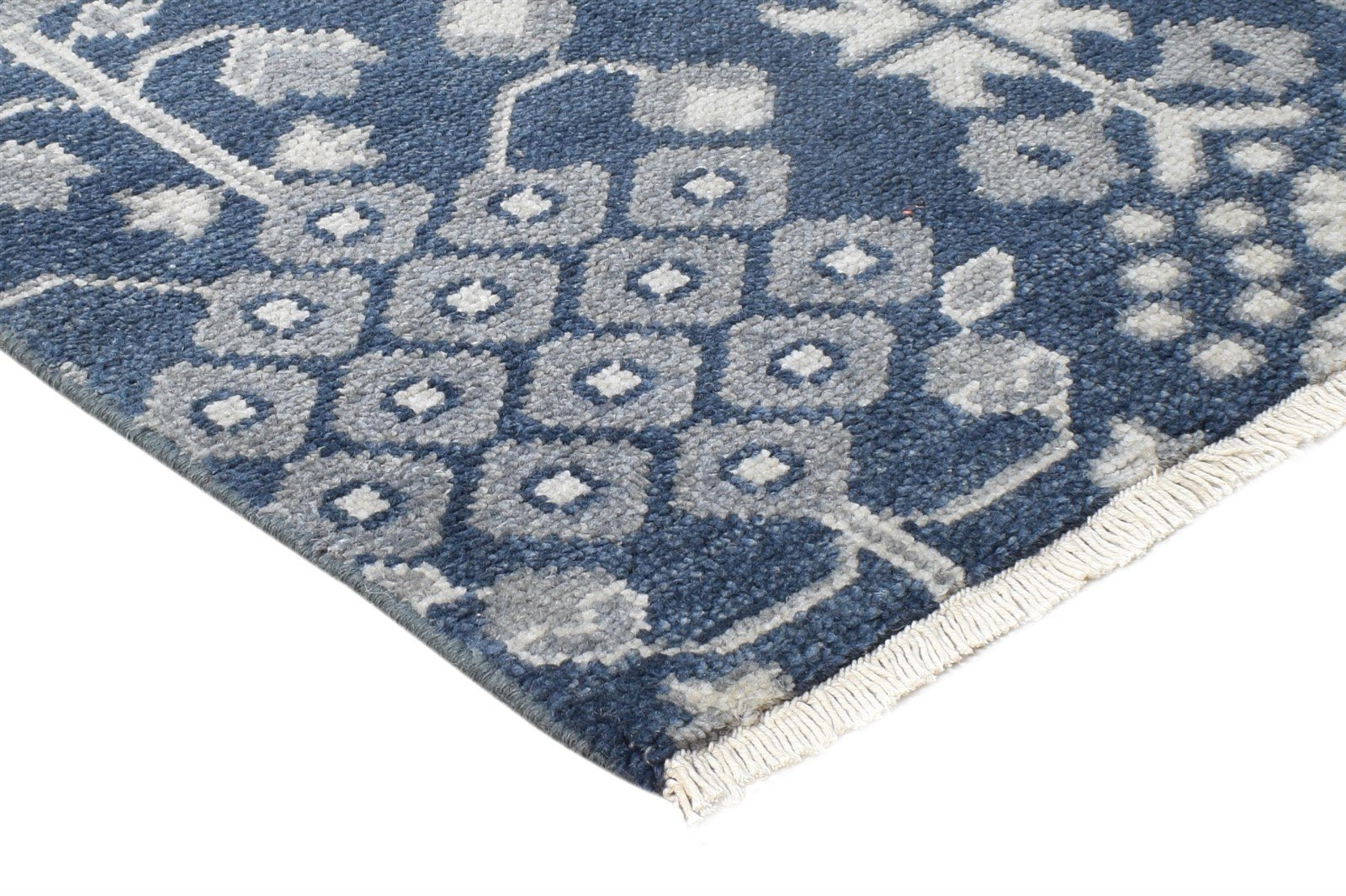 Wool Charcoal Rug 2X2 Persian Hand Knotted Sarouk-Indian Oriental Small Carpet 7865161547925