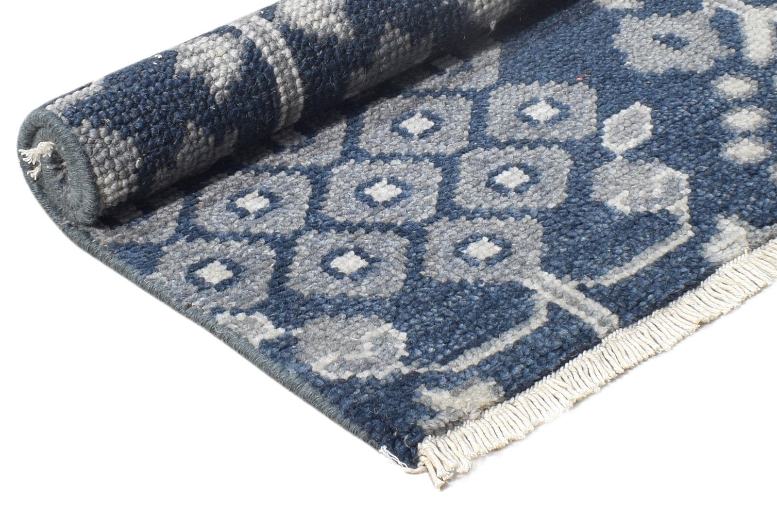 Wool Charcoal Rug 2X2 Persian Hand Knotted Sarouk-Indian Oriental Small Carpet 7865161547925