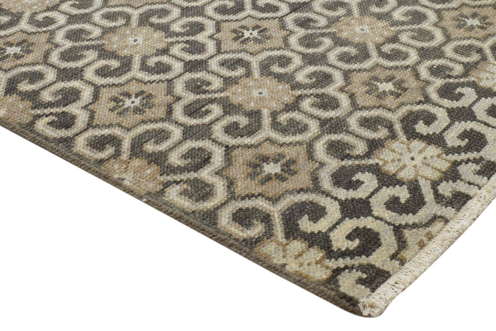 Wool Charcoal Rug 3' X 2' Persian Hand Knotted Bokhara Oriental Small Carpet 7864086003861
