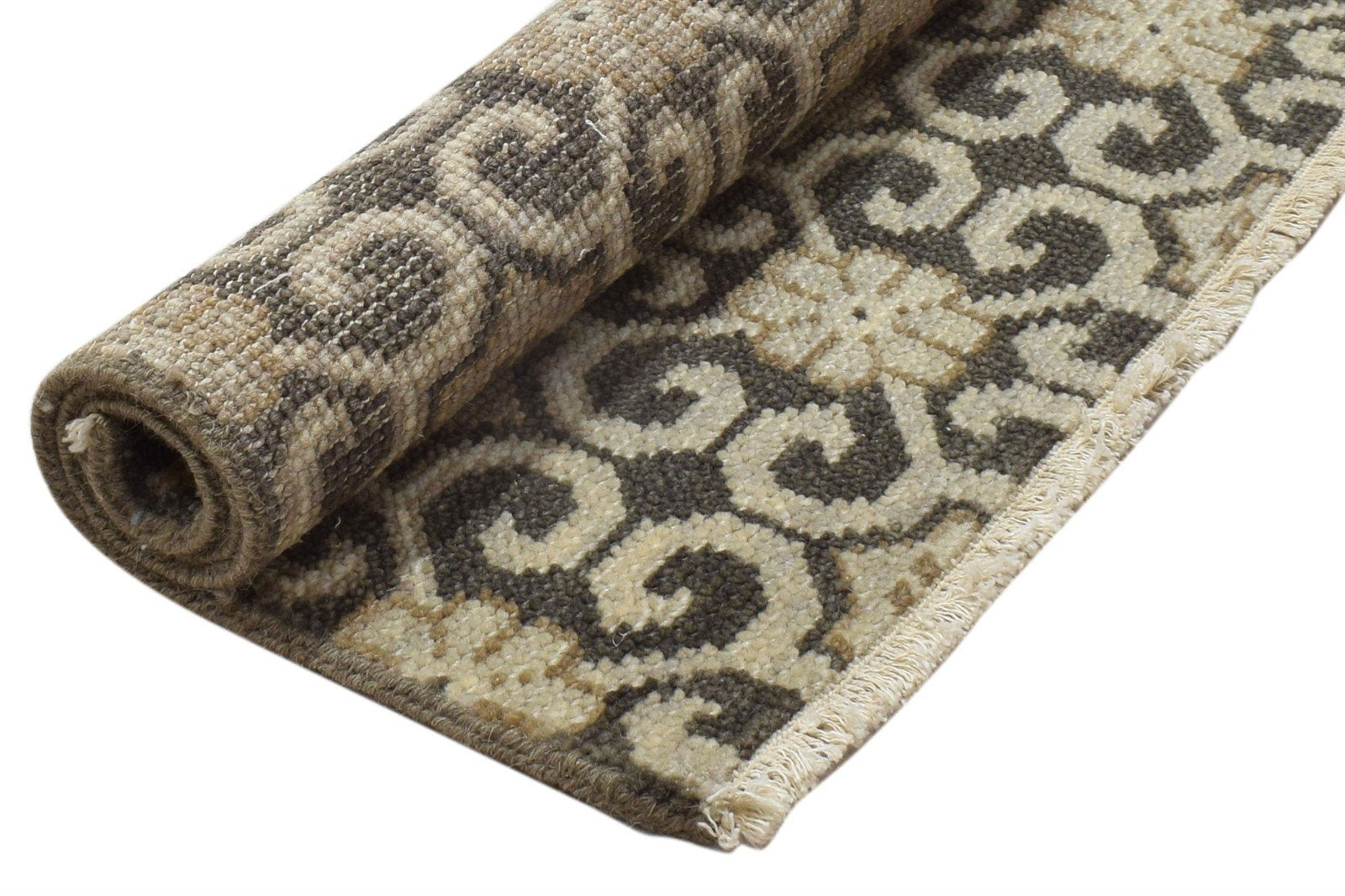 Wool Charcoal Rug 3' X 2' Persian Hand Knotted Bokhara Oriental Small Carpet 7864086003861