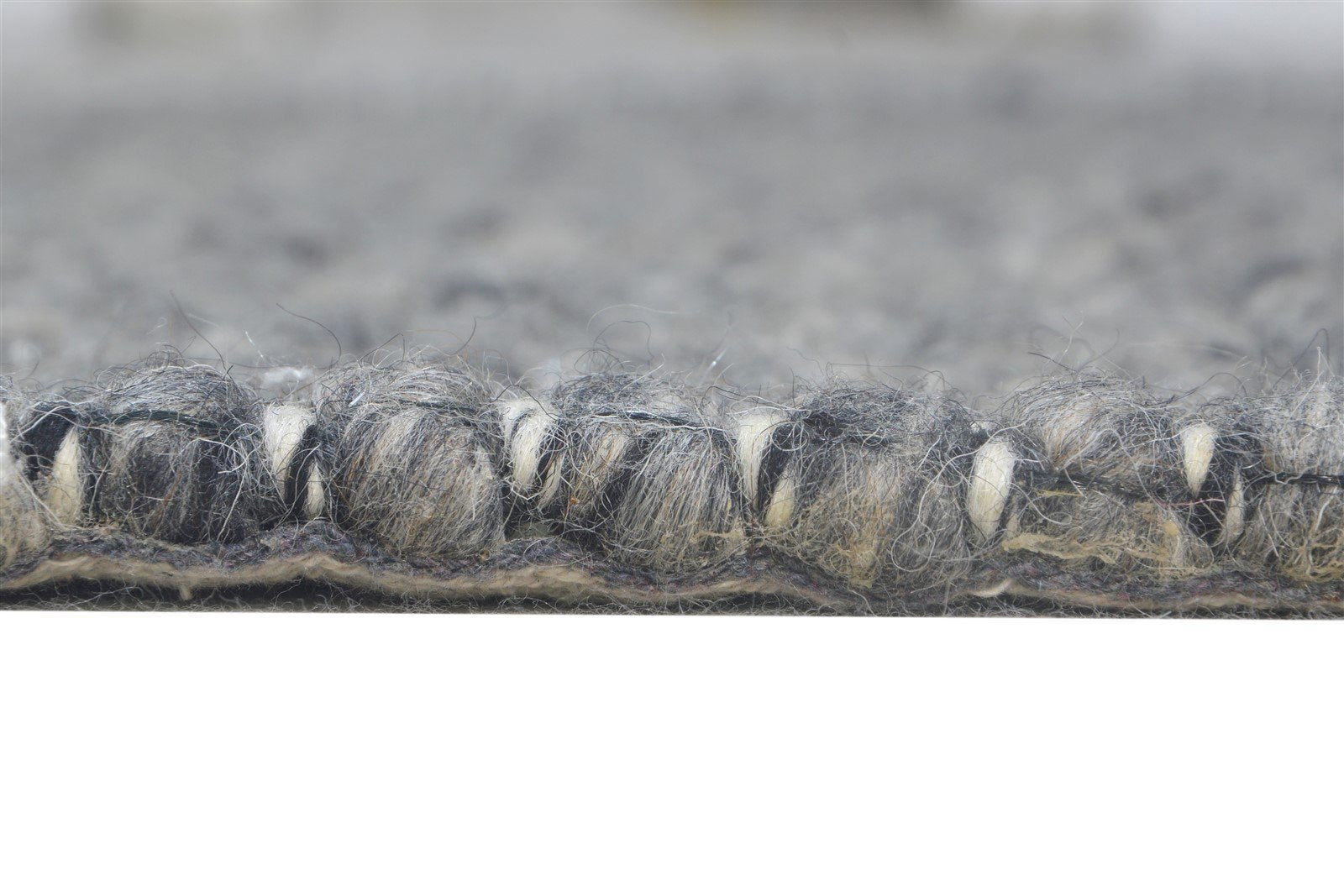 Wool Charcoal Rug 4' X 6' Modern Hand Woven Scandinavian Solid Room Size Carpet 7865144705173