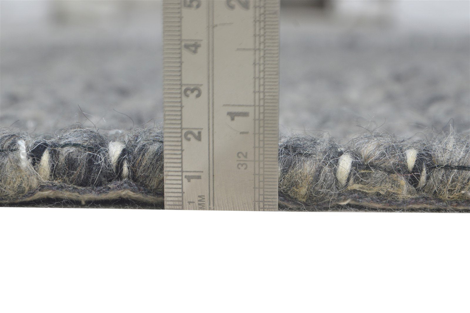 Wool Charcoal Rug 4' X 6' Modern Hand Woven Scandinavian Solid Room Size Carpet 7865144705173