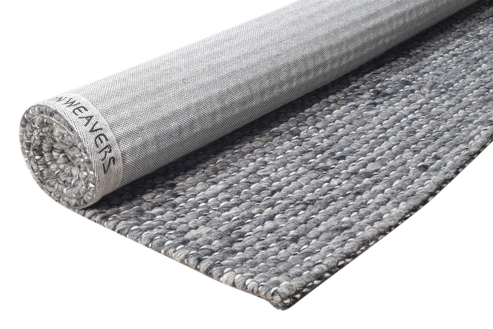 Wool Charcoal Rug 4' X 6' Modern Hand Woven Scandinavian Solid Room Size Carpet 7865144705173