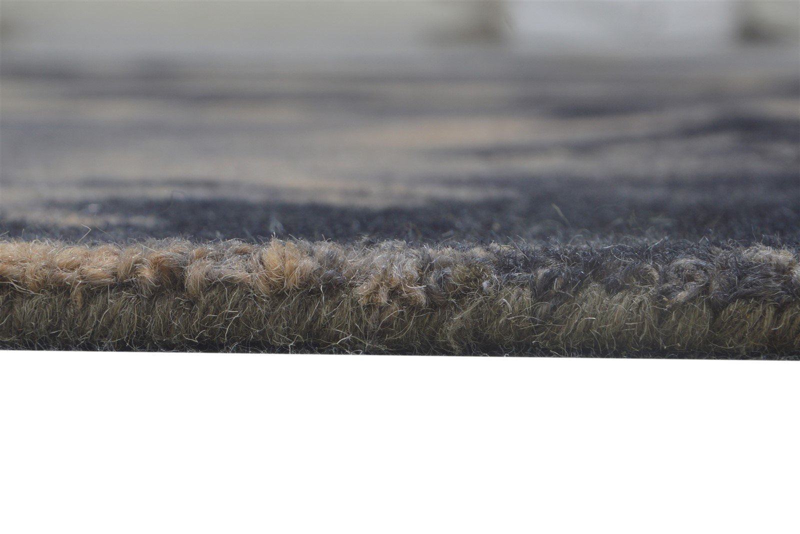 Avivah Wool Charcoal Rug 5' X 8' Modern Hand Tufted Shibori Tie Dye 7865200017557