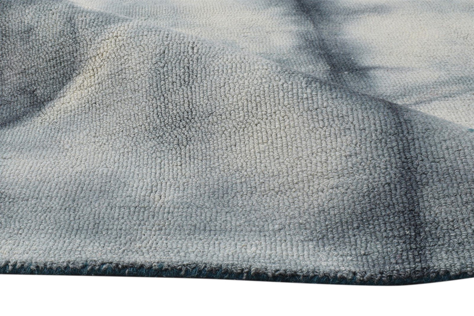 Wool Charcoal Rug 5' X 8' Modern Hand Tufted Shibori Tie Dye Room Size Carpet 7865257656469