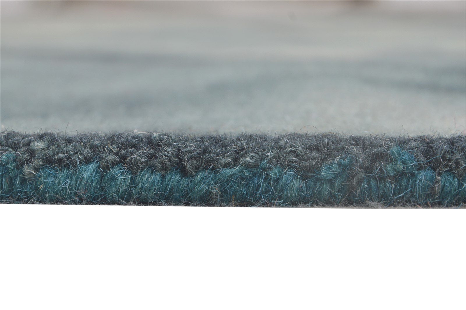 Wool Charcoal Rug 5' X 8' Modern Hand Tufted Shibori Tie Dye Room Size Carpet 7865258901653