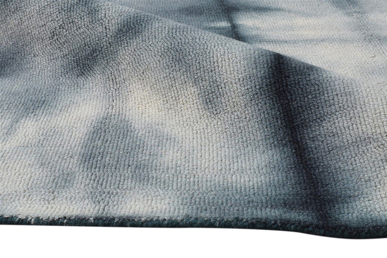 Wool Charcoal Rug 5' X 8' Modern Hand Tufted Shibori Tie Dye Room Size Carpet 7865173835925