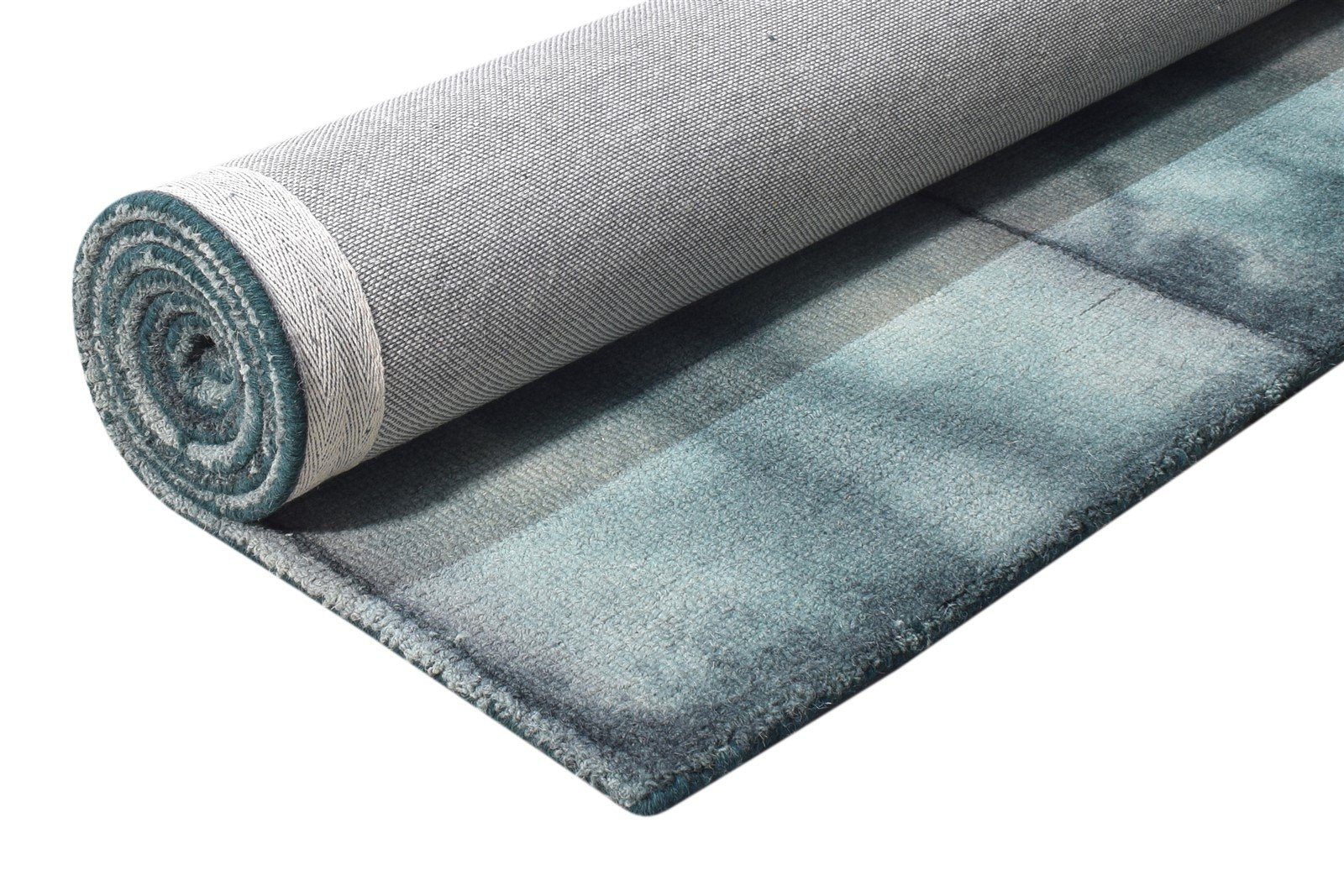Wool Charcoal Rug 5' X 8' Modern Hand Tufted Shibori Tie Dye Room Size Carpet 7865174818965