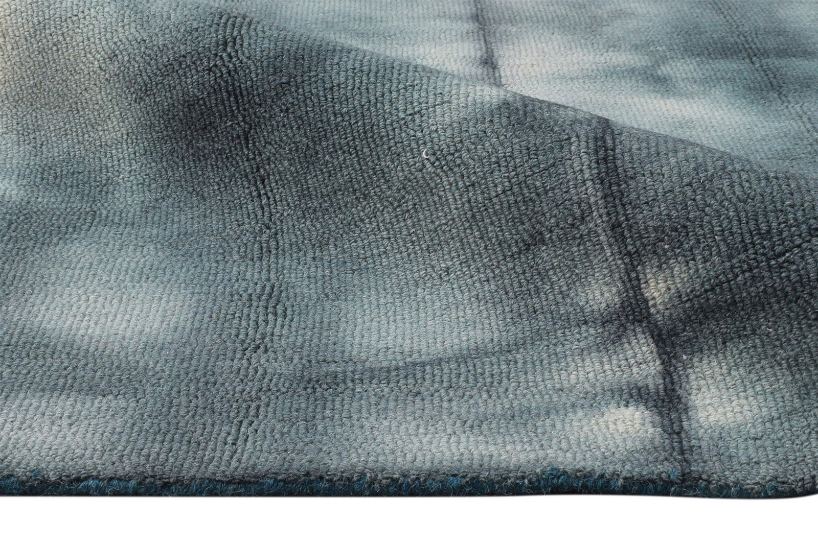 Wool Charcoal Rug 5' X 8' Modern Hand Tufted Shibori Tie Dye Room Size Carpet 7865175703701