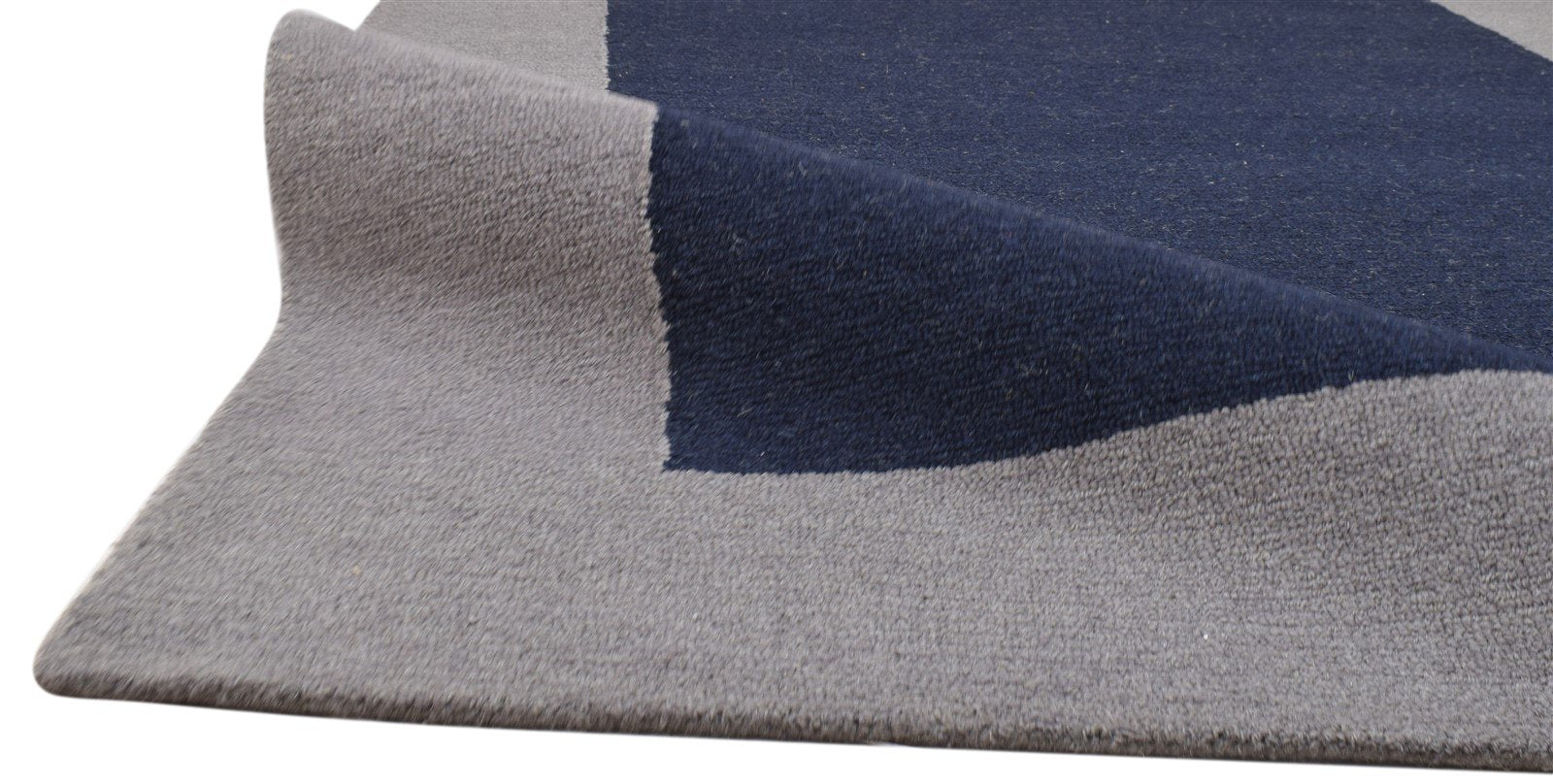 Wool Charcoal Rug 5X8 Modern Hand Tufted Scandinavian Bordered Room Size Carpet 7860687732885