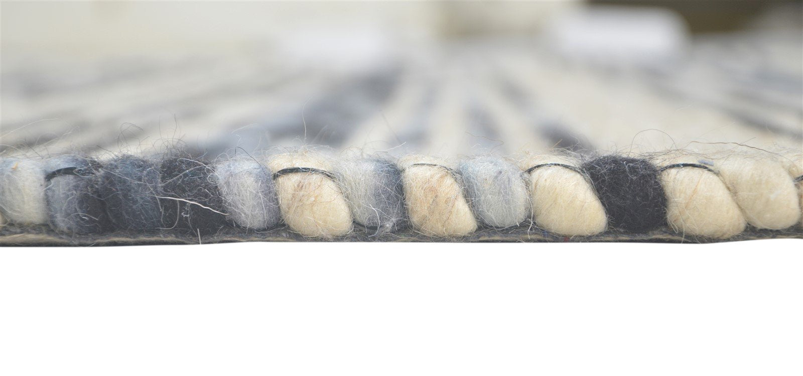 Wool Charcoal Rug 5X8 Modern Hand Woven Scandinavian Striped Room Size Carpet 7860678852757