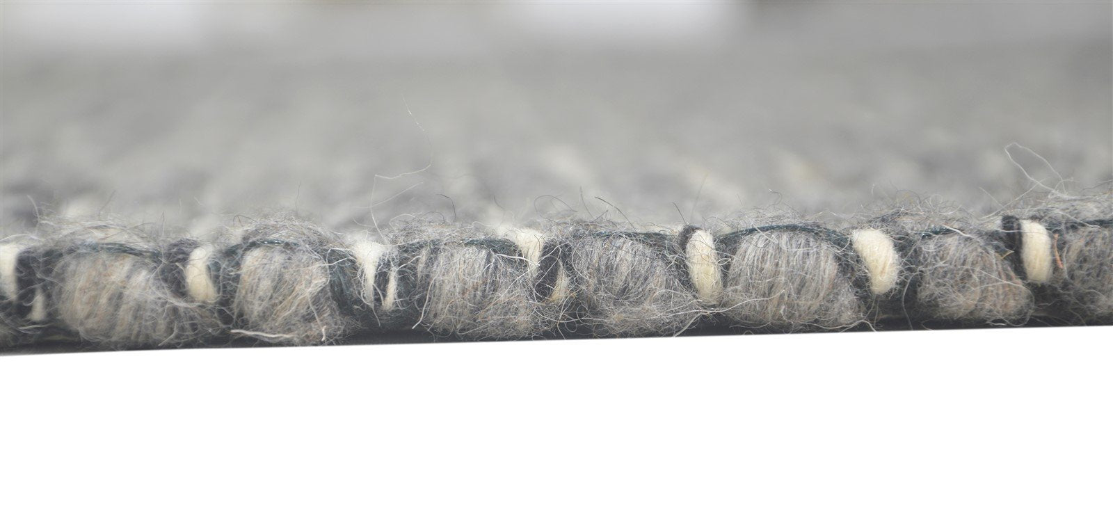 Wool Charcoal Rug 5X8 Modern Hand Woven Scandinavian Striped Room Size Carpet 7860680622229