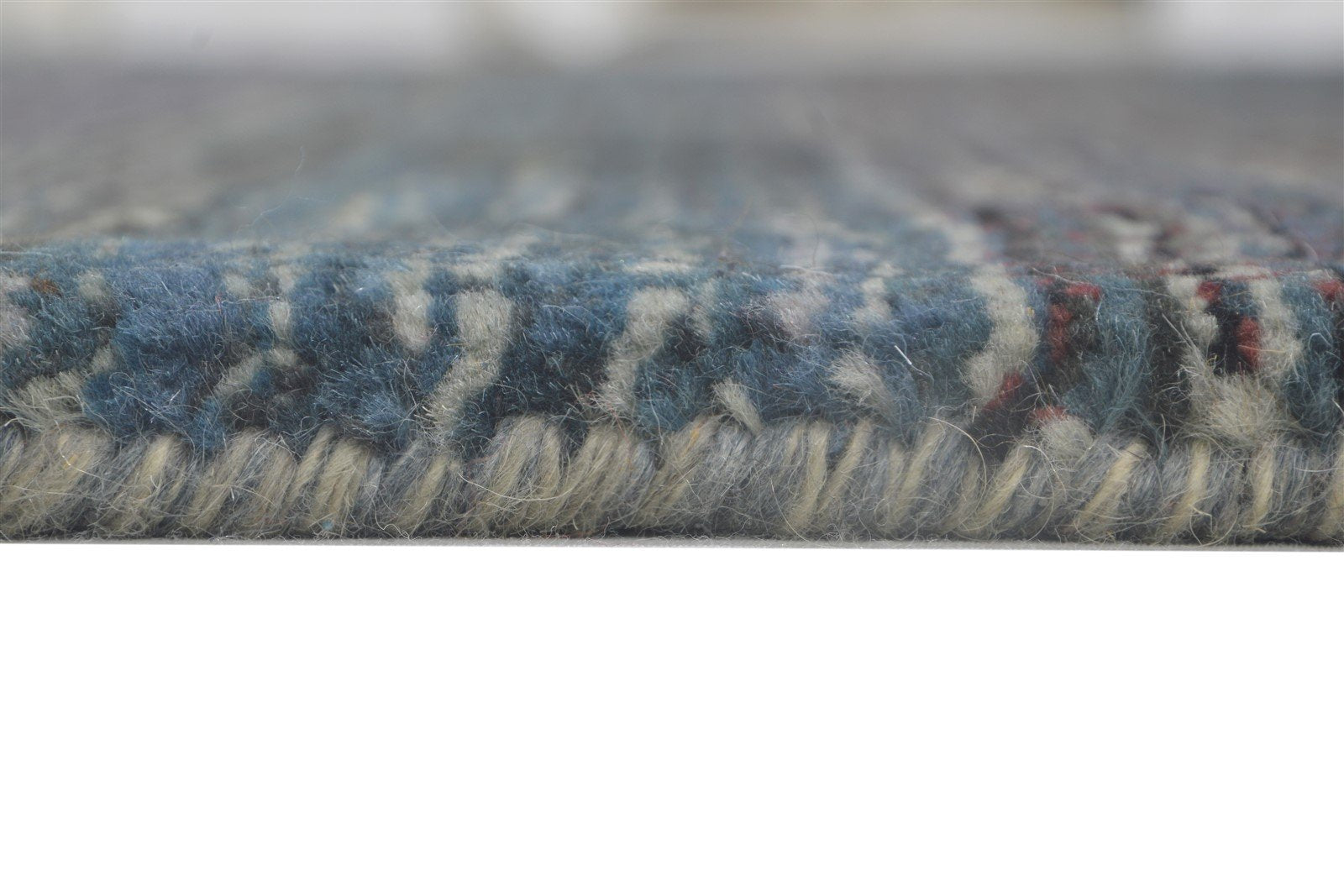 Vanni Wool Charcoal Rug 6' X 10' Modern Hand Knotted Bohemian Striped 7864174313621