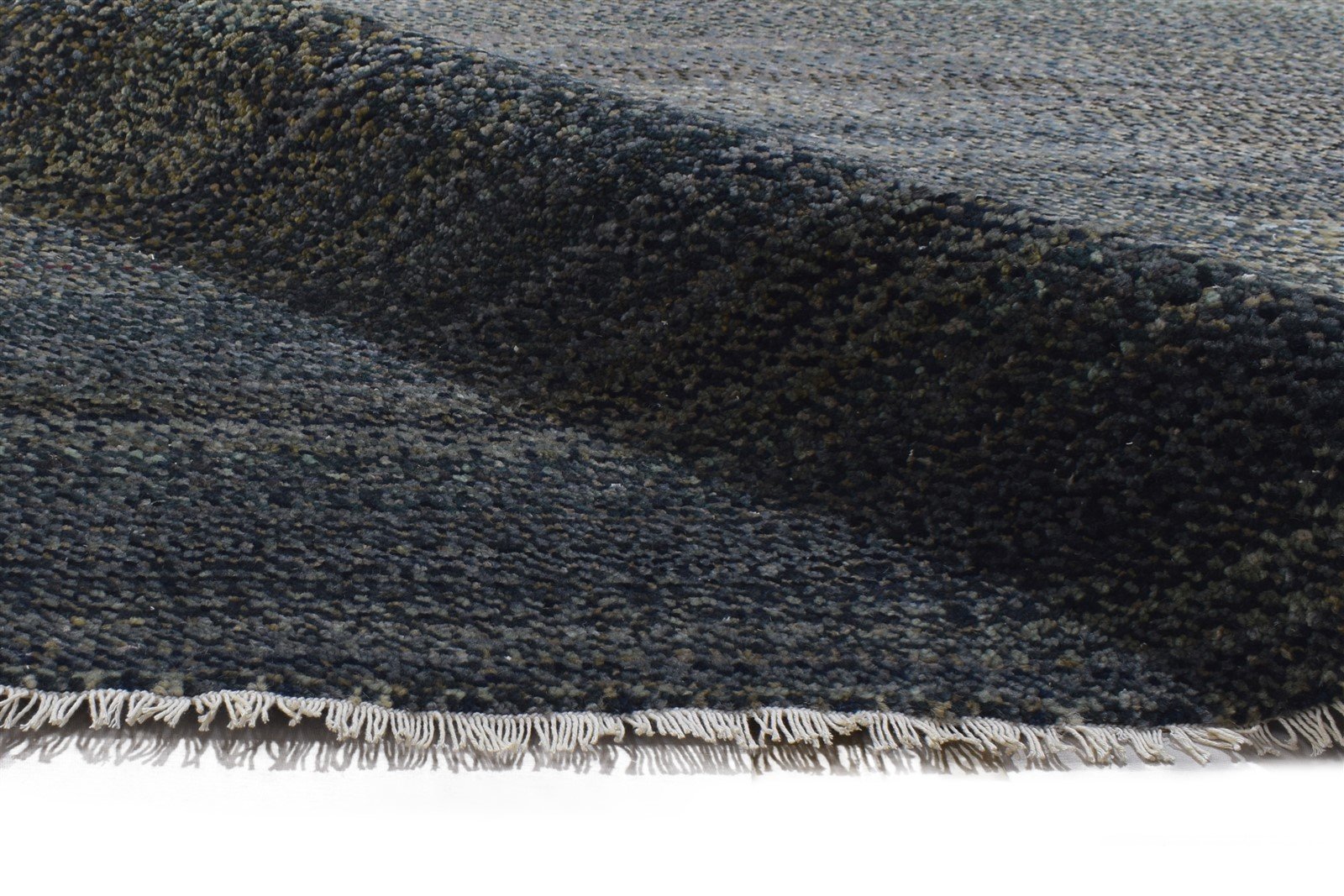 Wool Charcoal Rug 9X12 Modern Hand Knotted Indian Abstract Extra Large Carpet 7864322162837