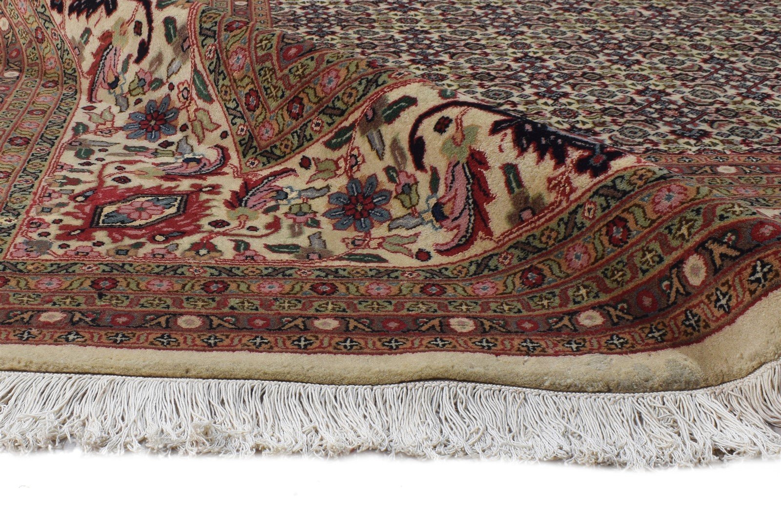 Wool Cream Rug 10' X 13' Persian Hand Knotted Bijar Oriental Extra Large Carpet 7864642306197