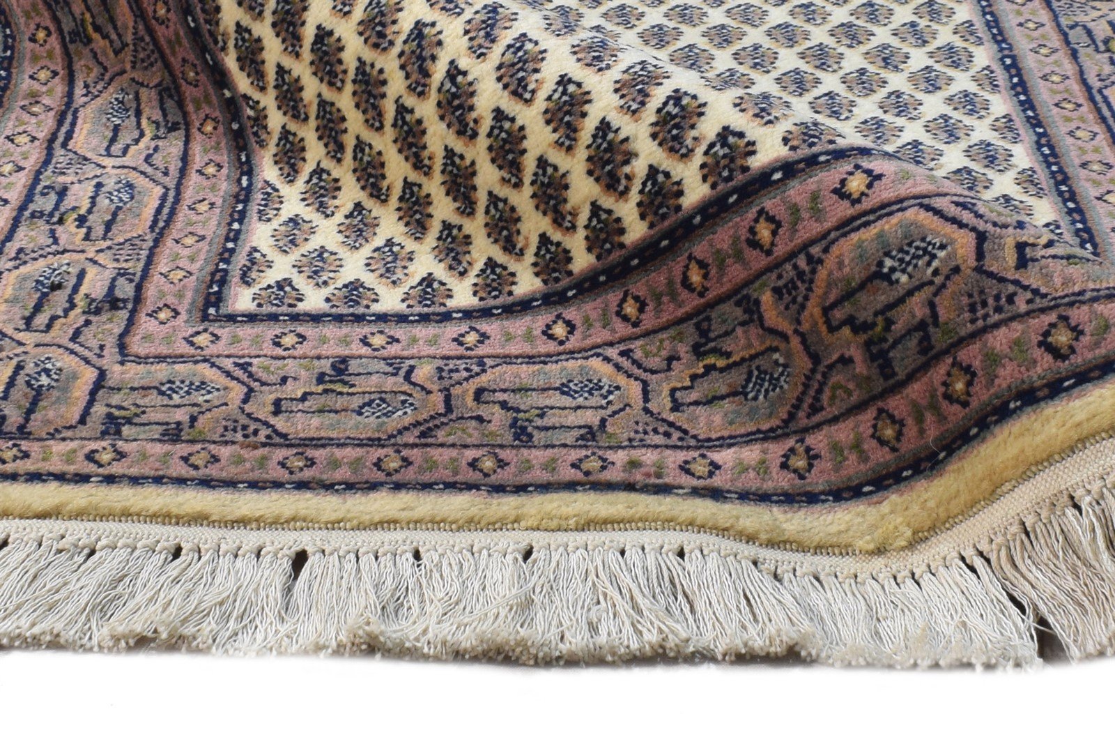 Wool Cream Rug 2'6 X 4' Persian Hand Knotted Bijar Oriental Small Carpet 7864631427221
