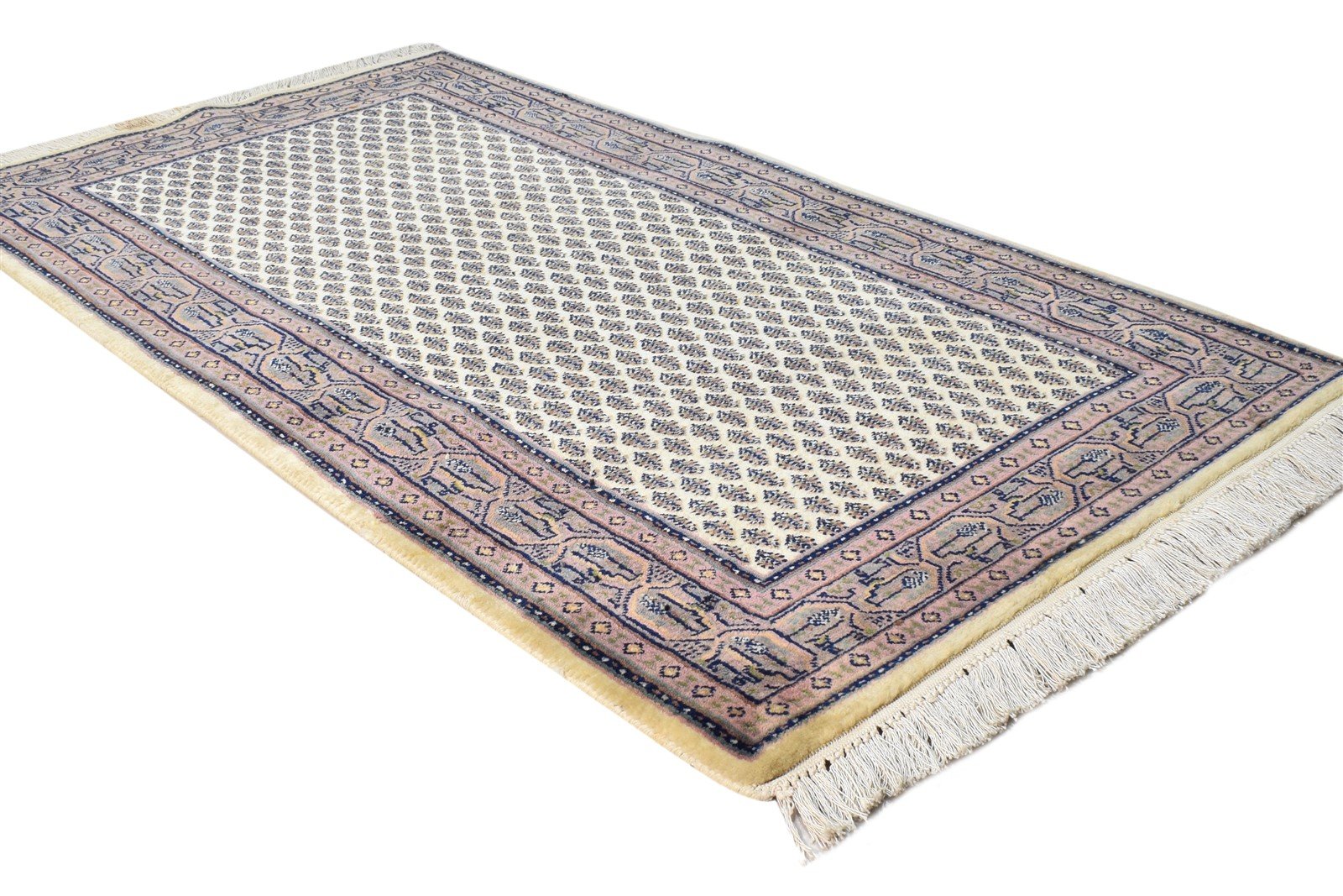 Wool Cream Rug 2'6 X 4' Persian Hand Knotted Bijar Oriental Small Carpet 7864631427221