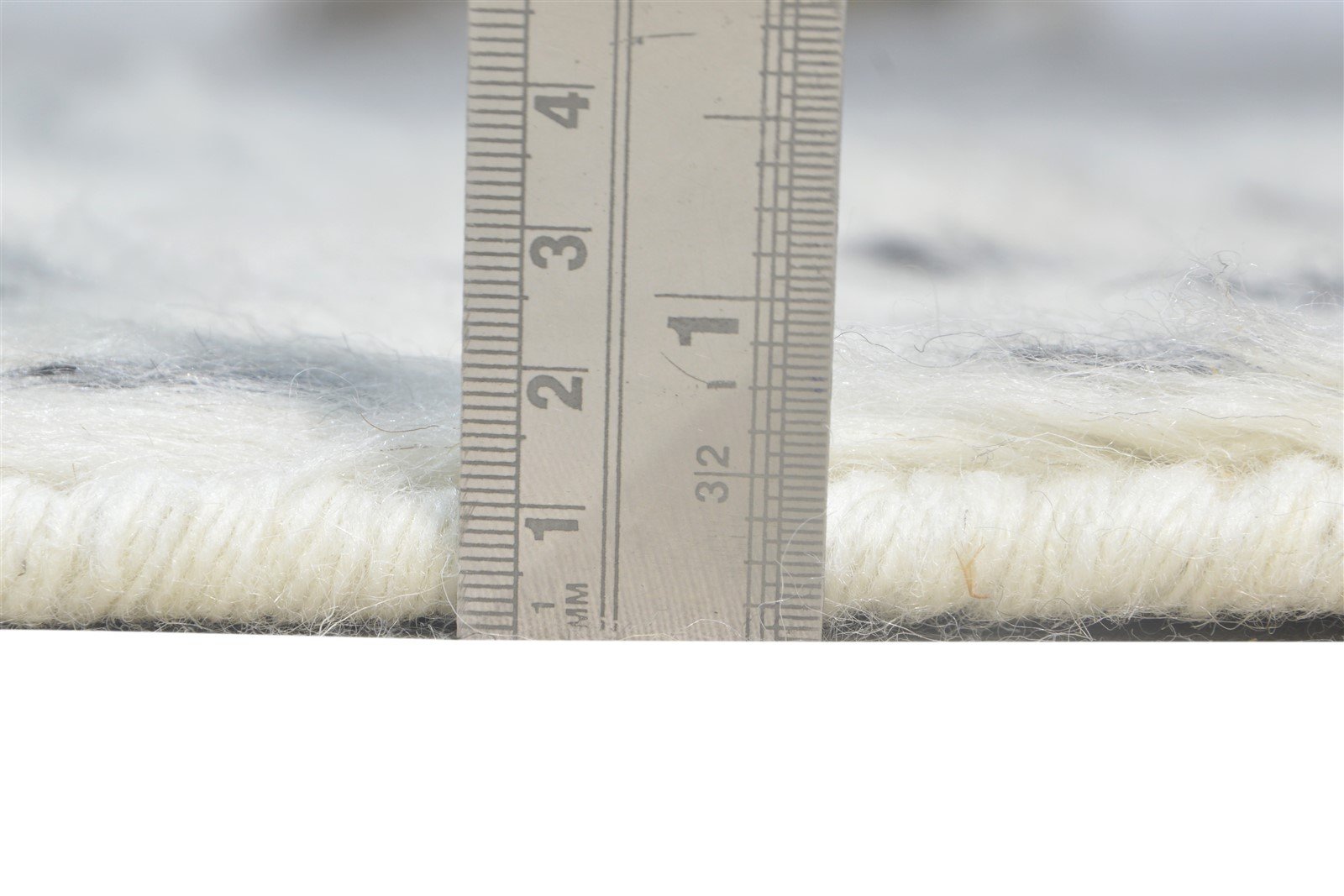 Wool Cream Rug 2' X 3' Modern Hand Knotted Scandinavian Abstract Small Carpet 7865123668117