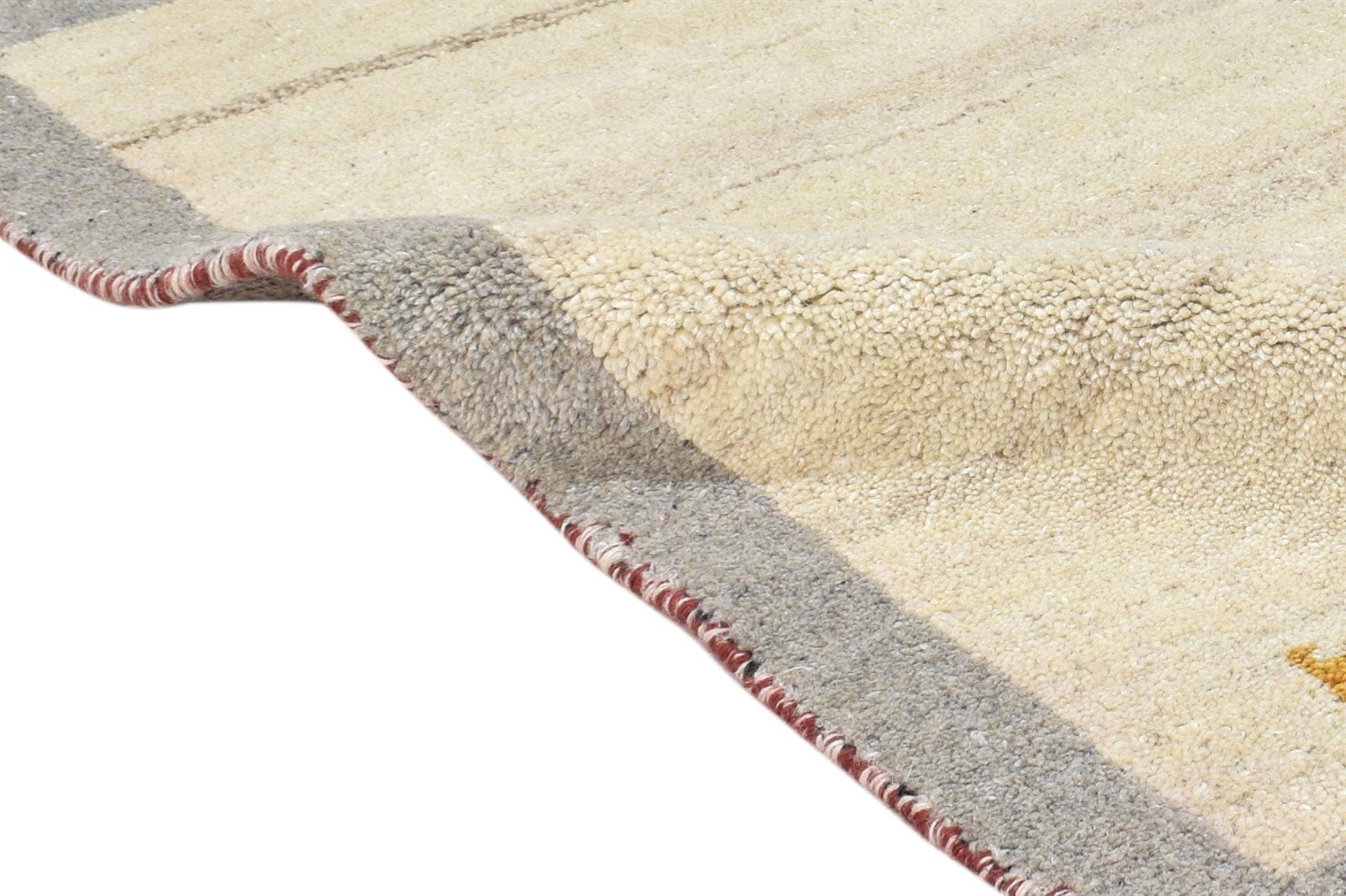 Wool Cream Rug 2' X 3' Southwestern Hand Knotted American Tribal Small Carpet 7865052135573