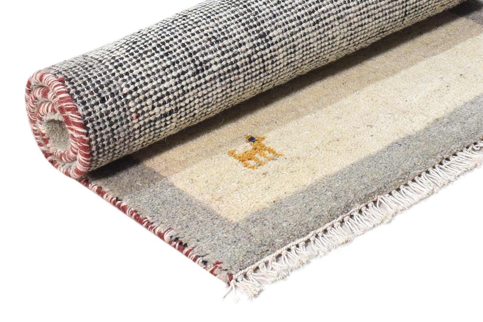Wool Cream Rug 2' X 3' Southwestern Hand Knotted American Tribal Small Carpet 7865052135573